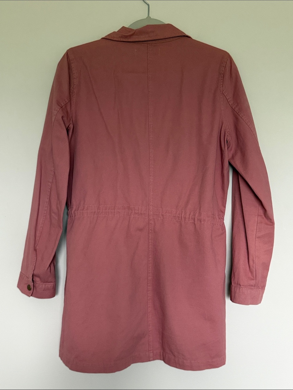 Dusty Rose Utility Jacket with drawstring waist - Picture 2 of 2